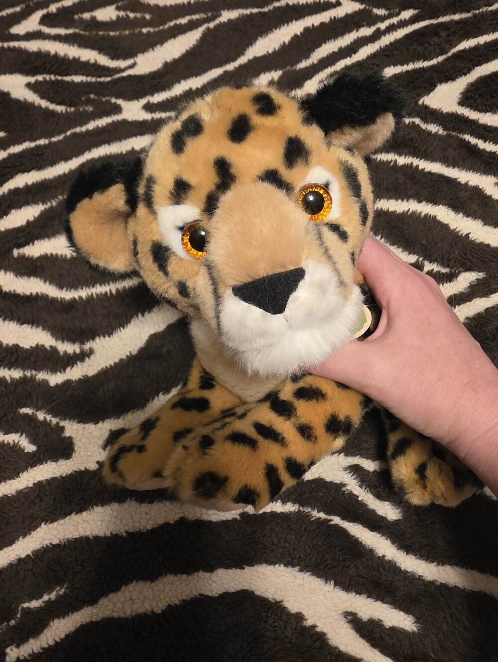 Plush Leopard Stuffed Animal - Tan & Black Kids Toy